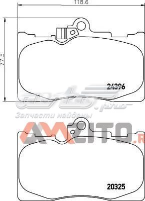 Передние тормозные колодки NP1072 Nisshinbo