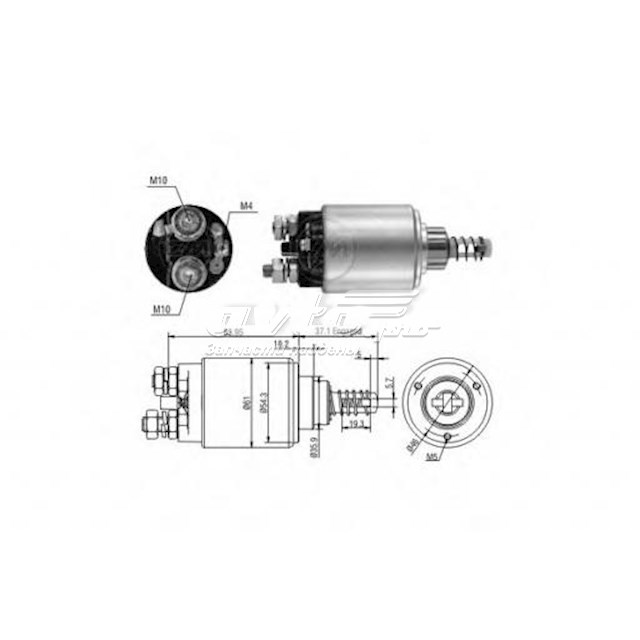 ZM2639 ZM relê retrator do motor de arranco