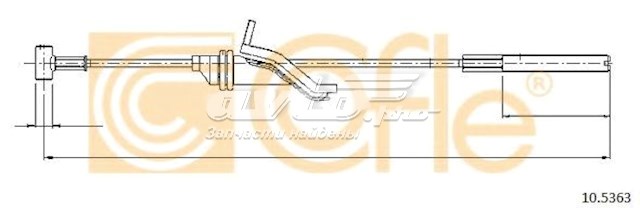 10.5363 Cofle cabo do freio de estacionamento dianteiro