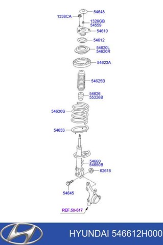 Передняя пружина 546302H100 Hyundai/Kia