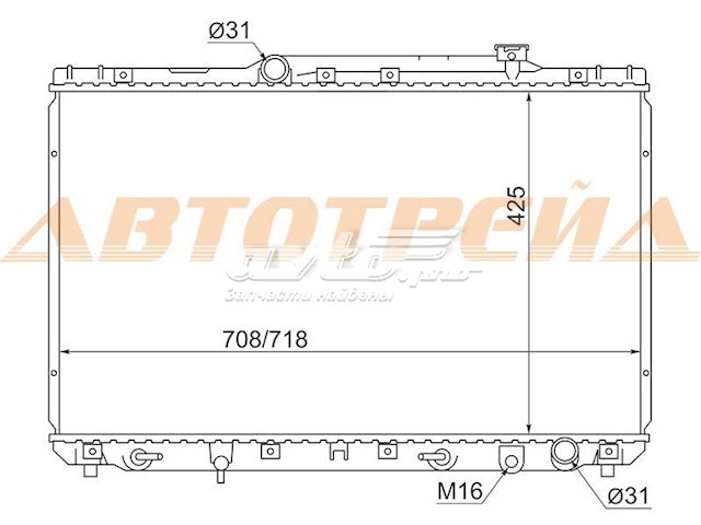 TY0003SXV10 SAT radiador de esfriamento de motor