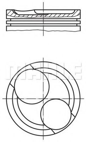 Поршня, 2-й ремонт (+0,50) 112611 MAHLE