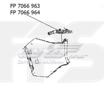 Кронштейн бампера заднего левый FP7066963 FPS