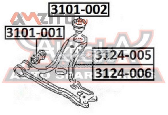 3124006 Akitaka braço oscilante inferior esquerdo/direito de suspensão dianteira