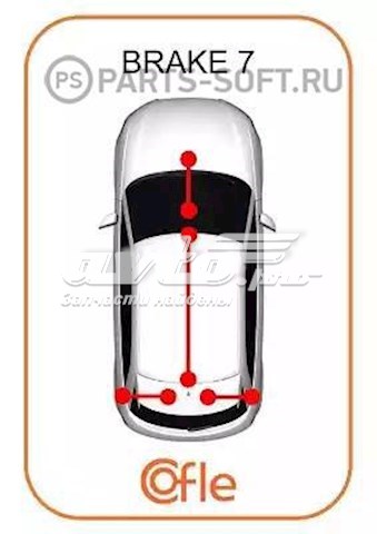115678 Cofle cabo do freio de estacionamento traseiro direito