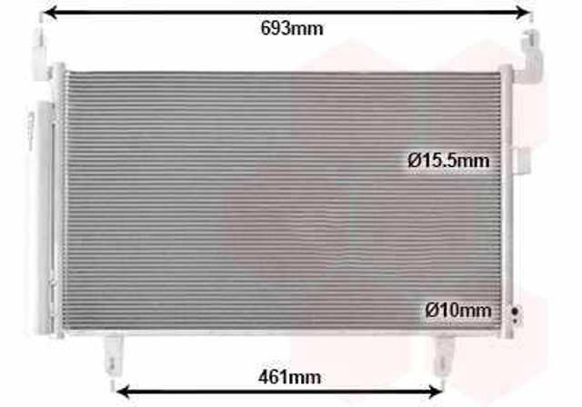 51015704 VAN Wezel Radiador de aparelho de ar condicionado