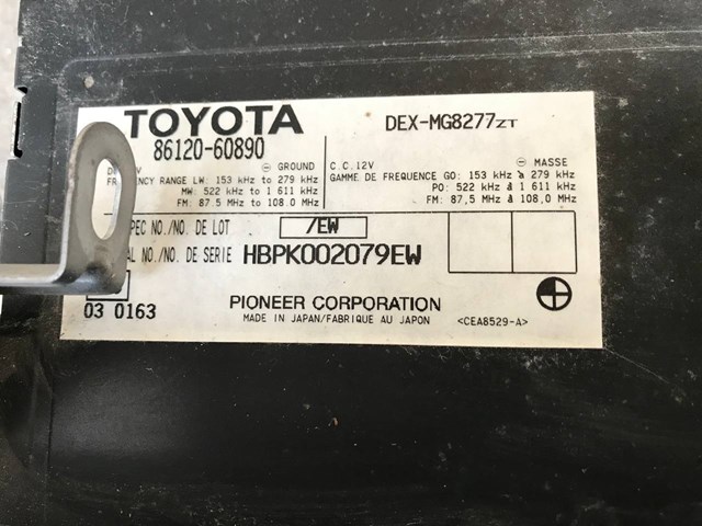 8612060890 Toyota Штатная магнитола
