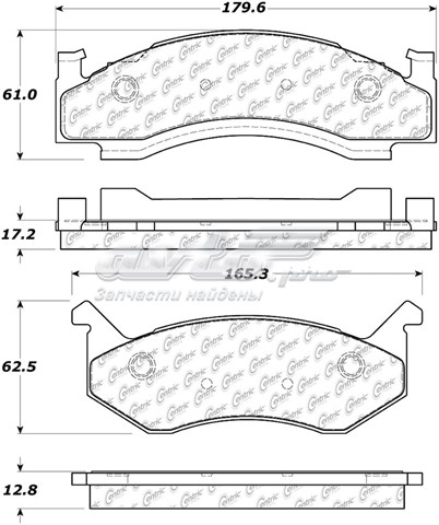 Колодки Centric Parts 10201230 цена, от 51.92 USD