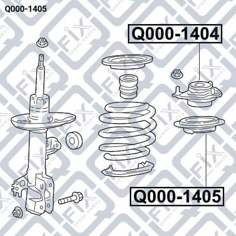 Подшипник опорный амортизатора, переднего Q-fix Q0001405 цена, от 109.97 USD