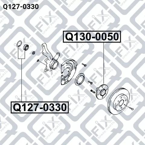 Ступичный подшипник передний Q-fix Q1270330