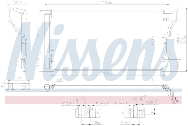 Радиатор кондиционера 940851 Nissens