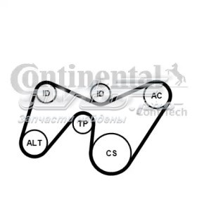 Купить 6PK1642K2 Continental/Siemens Ремень приводной