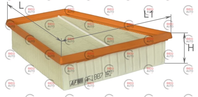Элемент воздушного фильтра Alpha Filter AF1887 цена, от 3.93 USD