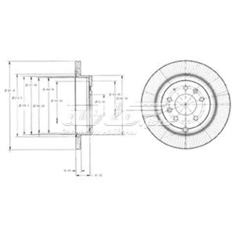 Тормозные диски BG4336 Delphi