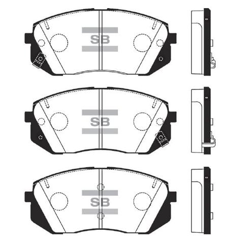 SP1849 SANGSIN Pastillas de freno delanteras original y equivalente