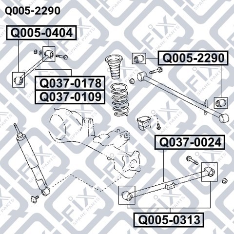 Купить Q0052290 Q-fix Сайлентблок заднего поперечного рычага