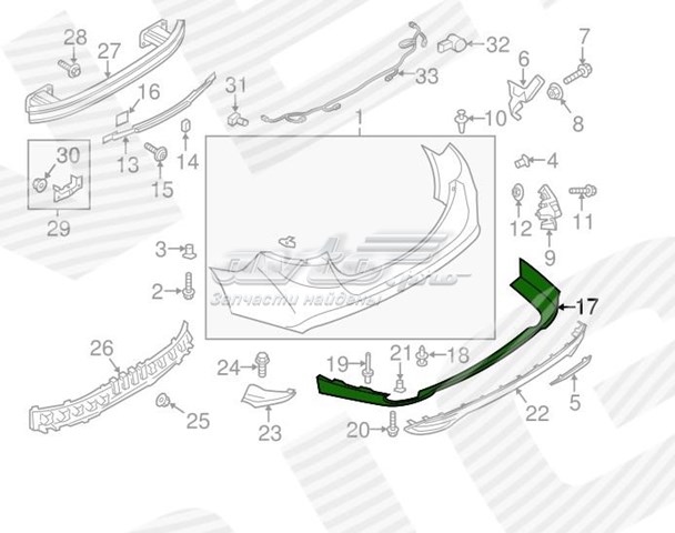 Спойлер заднего бампера PFD04385VA Signeda