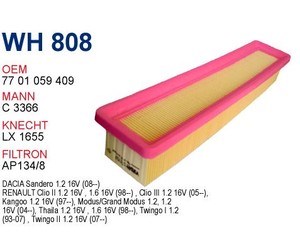 Купить WH808 Wunder Автомобильный фильтр воздуха