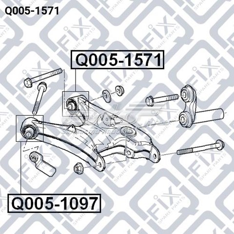 Сайлентблок заднего нижнего рычага Q0051571 Q-fix