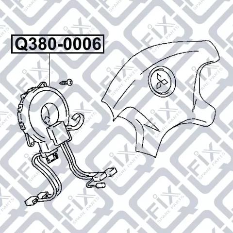 Anel AIRBAG de contato, cabo plano do volante Q3800006 Q-fix