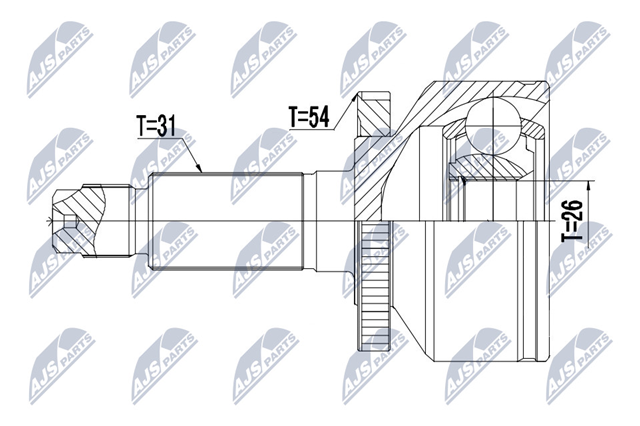 Левая полуось 495914D250 Hyundai/Kia