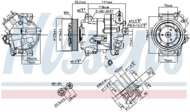 890264 Nissens compressor de aparelho de ar condicionado