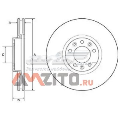 Диск тормозной передний DELPHI BG4696C