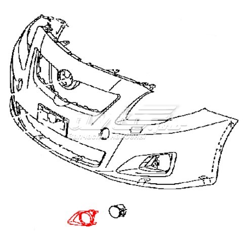 Borda (orla) das luzes de nevoeiro esquerda para Toyota Corolla (E15)