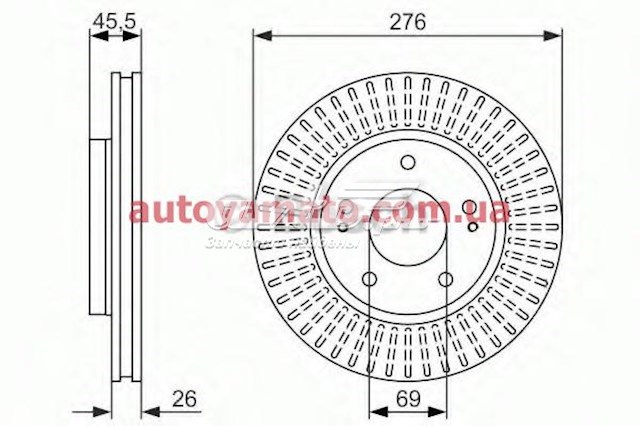 Передние тормозные диски 986479604 Bosch