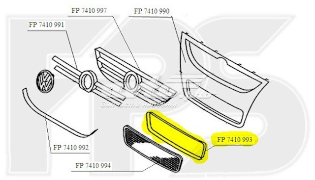 FP7410993 FPS Рамка решетки переднего бампера