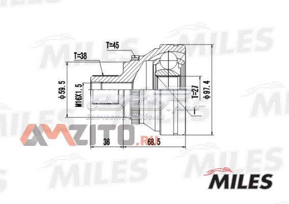 ШРУС наружный передний GA20008 Miles