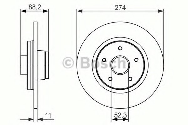 986479695 Bosch disco do freio traseiro