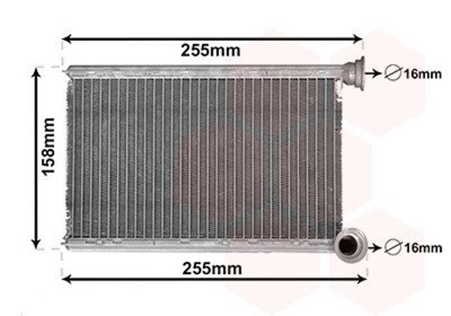 Радиатор печки 43006551 VAN Wezel