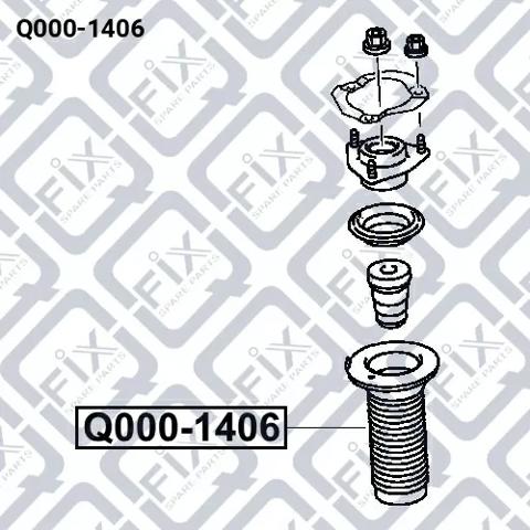Чехол амортизатора переднего Q-fix Q0001406 цена, от 11.11 USD