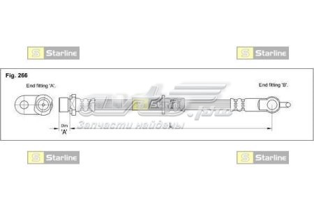 Передний правый тормозной шланг Starline HAEB1275