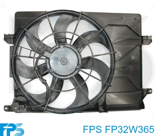 FP32W365 FPS Диффузор радиатора охлаждения в сборе с мотором
