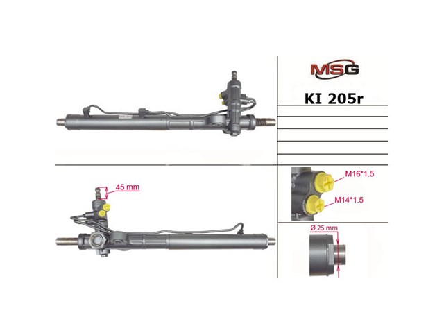 Рейковий рульовий механізм KI201R MSG Rebuilding