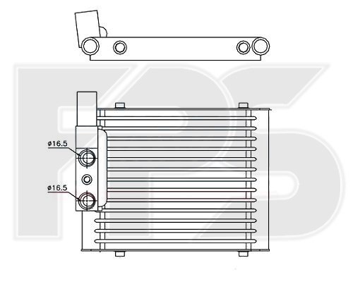 Radiador de esfriamento, Caixa Automática de Mudança para Audi A6 (4B, C5)