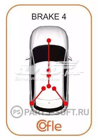 10.9449 Cofle cabo do freio de estacionamento intermédio