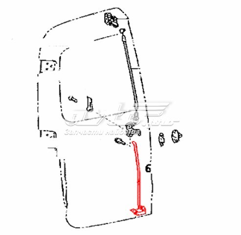 Trinco de fecho da porta dianteira esquerda para Toyota Hiace (H1, H2)