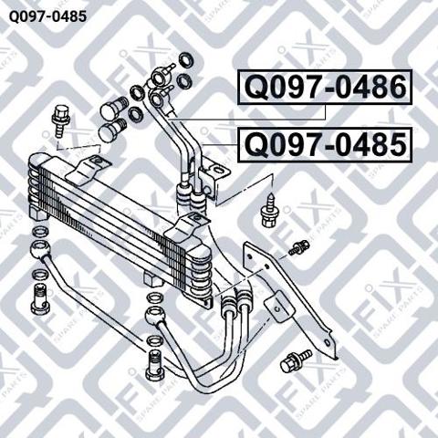 Купить Q0970485 Q-fix Трубка (шланг) масляного радиатора, высокого давления