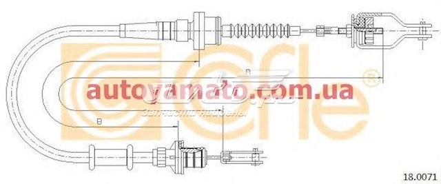 Трос сцепления 180071 Cofle