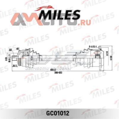 GC01012 Miles semieixo (acionador dianteiro esquerdo)