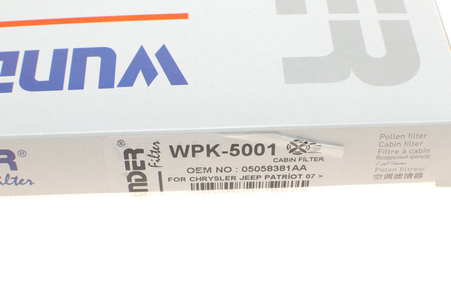 Воздушный фильтр салона Wunder WPK5001