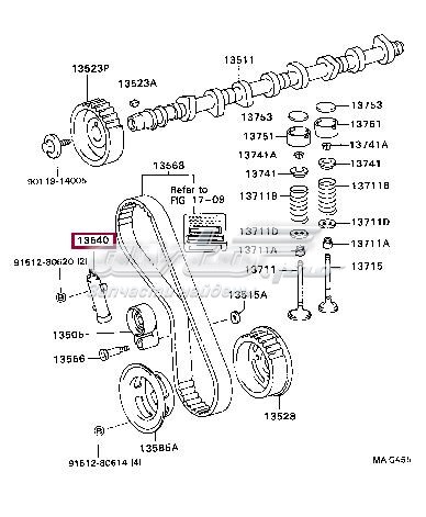 Натягувач ременя ГРМ 1354067010 TOYOTA