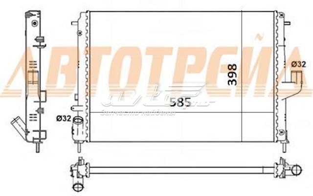 Радиатор RN0002082 SAT