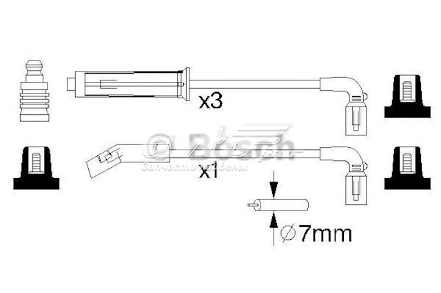 Купить 986356980 Bosch Провода высокого напряжения
