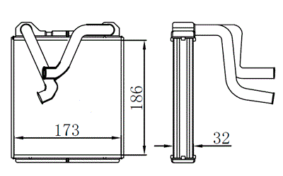 Радиатор печки (отопителя) MARKET (OEM) 970234A020
