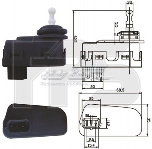  Corretor da luz Hyundai Tucson I SUV (JM) (2004 - 2010) I