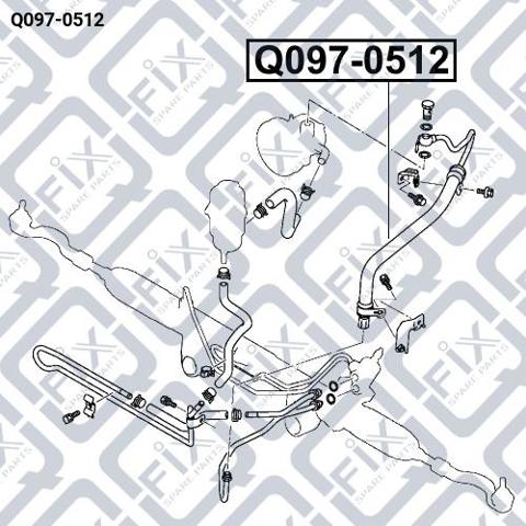 Патрубок высокого давления гидроусилителя Q-fix Q0970512 цена, от 18.38 USD